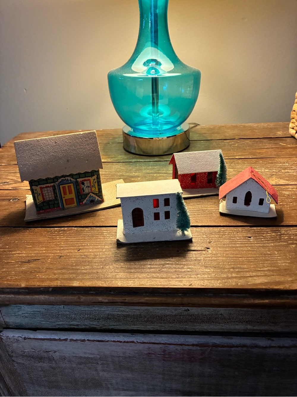 Vintage Putz Holiday Miniature Village Houses 1950’s